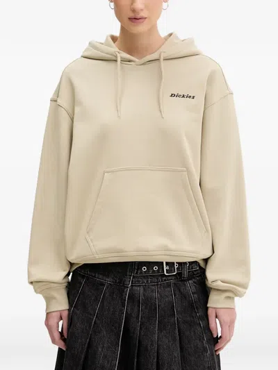 Dickies Loretto Logo-embroidered Hoodie In Neutral