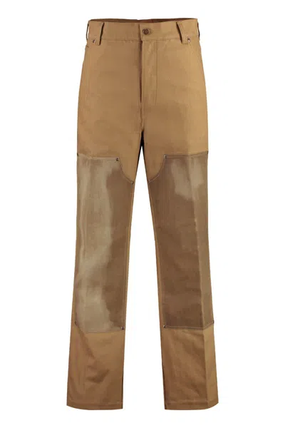 Dickies Lucas Cotton Trousers In Brown