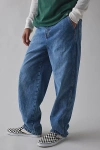 Dickies Madison Baggy Fit Jean In Rinsed Blue With Fade, Men's At Urban Outfitters In Animal Print