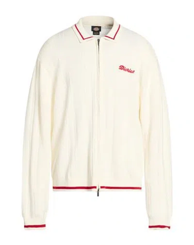 Dickies Man Cardigan Cream Size Xl Cotton In White