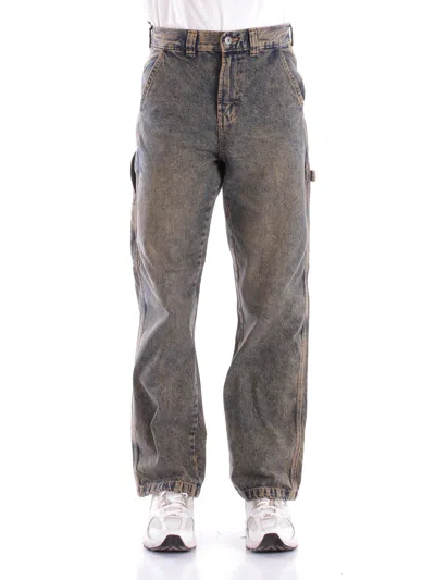 Dickies Man Jeans Dk0a863t K581 Stevensville Carpenter Indigo In White