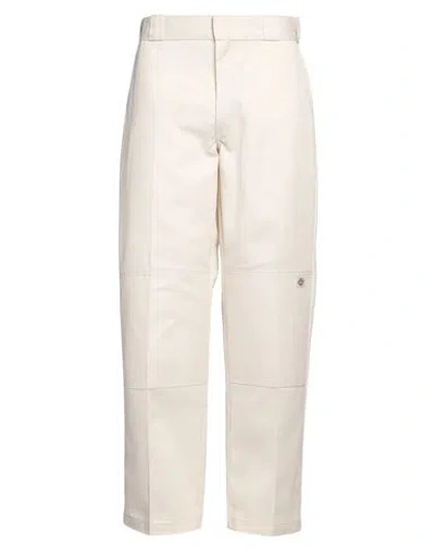 Dickies Man Pants Cream Size 34w-32l Polyester, Cotton In White