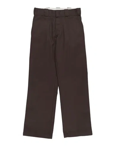 Dickies Man Pants Dark Brown Size 26 Polyester, Cotton In Brown