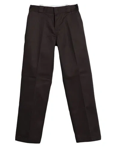 Dickies Man Pants Dark Brown Size 29w-30l Polyester, Cotton In Brown