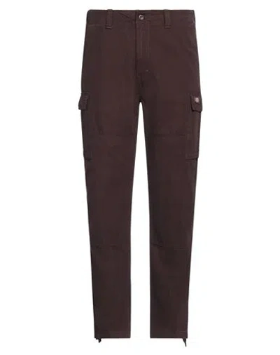 Dickies Man Pants Dark Brown Size 32 Cotton In Brown