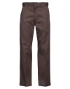Dickies Man Pants Dark Brown Size 30w-32l Polyester, Cotton In Brown