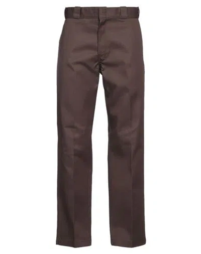 Dickies Man Pants Dark Brown Size 34w-32l Polyester, Cotton