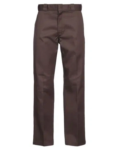Dickies Man Pants Dark Brown Size 30w-32l Polyester, Cotton