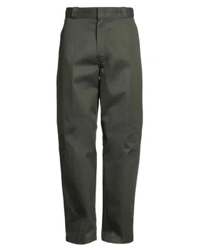 Dickies Man Pants Dark Green Size 33w-32l Polyester, Cotton In Green