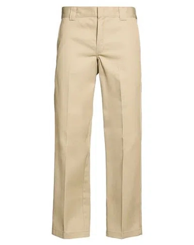 Dickies Man Pants Khaki Size 30w-32l Polyester, Cotton In Beige