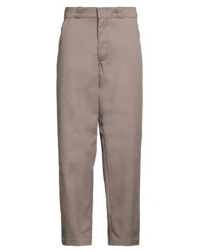 Dickies Man Pants Khaki Size 33w-32l Polyester, Cotton In Brown