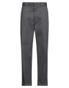 Dickies Man Pants Lead Size 34w-32l Polyester, Cotton In Grey