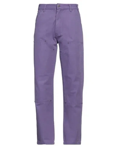 Dickies Man Pants Mauve Size 34 Cotton In Purple