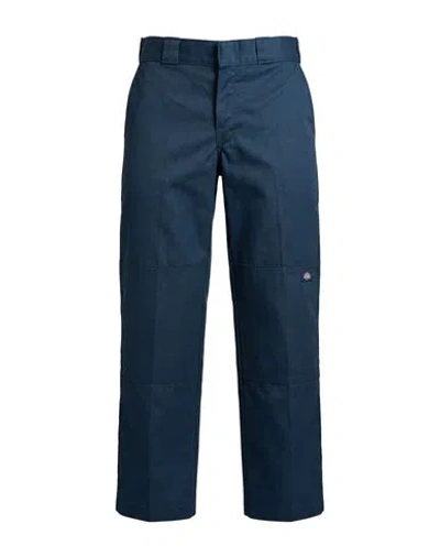 Dickies Man Pants Navy Size 28w-30l Polyester, Cotton In Blue