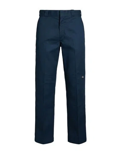 Dickies Man Pants Navy Size 30w-32l Polyester, Cotton In Blue
