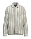 Dickies Man Shirt Beige Size L Wool, Polyester In Beige