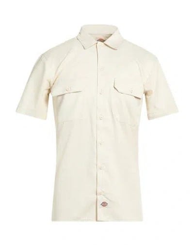 Dickies Man Shirt Beige Size Xs Polyester, Cotton In Neutral