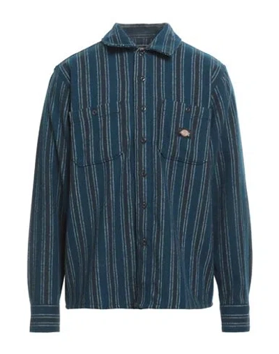 Dickies Man Shirt Blue Size S Wool, Polyester