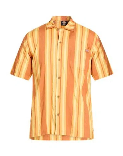 Dickies Man Shirt Orange Size S Viscose