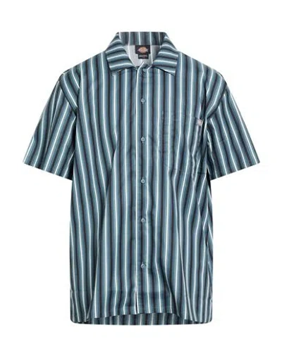 Dickies Man Shirt Slate Blue Size Xl Lyocell, Cotton