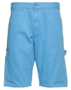 DICKIES DICKIES MAN SHORTS & BERMUDA SHORTS AZURE SIZE 28 COTTON