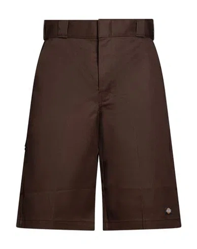 Dickies Man Shorts & Bermuda Shorts Dark Brown Size 28 Polyester, Cotton