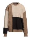 Dickies Lucas Patchwork Sweater Men's Sweater Black In Beige