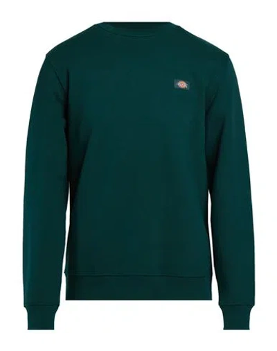 Dickies Man Sweatshirt Dark Green Size L Cotton, Polyester