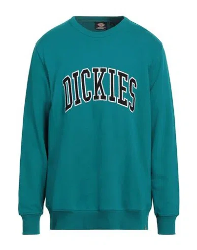 Dickies Man Sweatshirt Deep Jade Size Xxl Cotton In Green