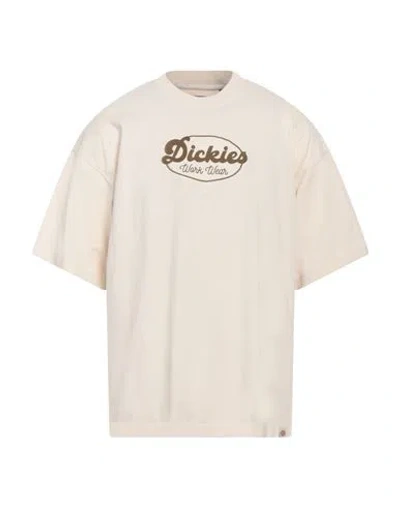 Dickies Man T-shirt Beige Size Xl Cotton, Elastane