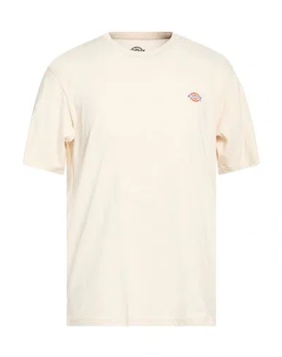 Dickies Man T-shirt Cream Size L Cotton In White