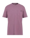 Dickies Man T-shirt Mauve Size S Cotton In Purple
