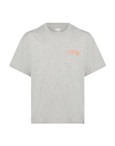 Dickies Man T-shirt Grey Size L Cotton In Gray