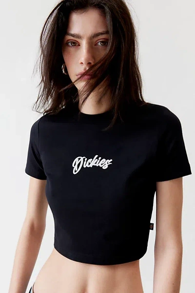 Dickies Mayetta Fitted Baby Tee In Washed Black, Women's At Urban Outfitters