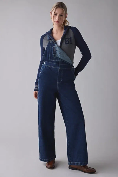 Dickies Mechanic Loose Fit Denim Overalls In Indigo, Women's At Urban Outfitters In Blue
