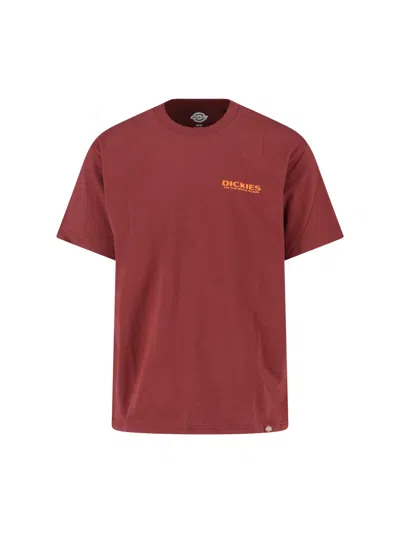 Dickies Men's 100% Cotton Logo T-shirt In Red