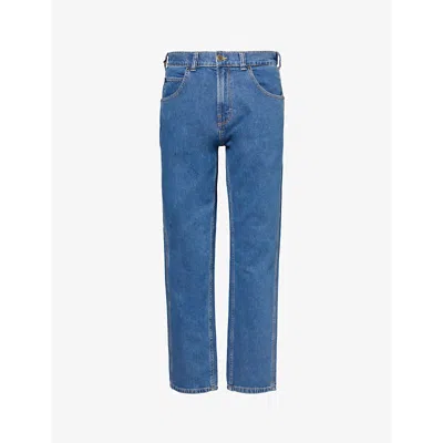 Dickies Mens Classic Blue Houston Straight-leg Mid-rise Jeans