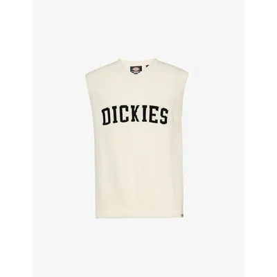 Dickies Mens Cloud Melvern Logo-knit Cotton Jumper