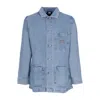 Dickies Men's Workwear Jacket Denim Chore Coat Light Wash In Light Wash