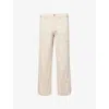 Dickies Mens Wood Ash Relaxed-fit Fort Smith Cotton Trousers In Neutral