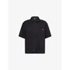 Dickies Mens Black Lynville Boxy-fit Cotton-blend Shirt