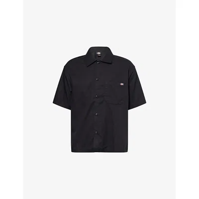 Dickies Mens Black Lynville Boxy-fit Cotton-blend Shirt