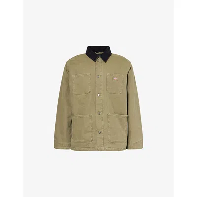 Dickies Mens Chore Patch-pocket Cotton-canvas Jacket Military Green