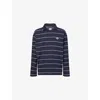 Dickies Mens Night Sky Summerdale Striped Cotton Rugby Top In Blue
