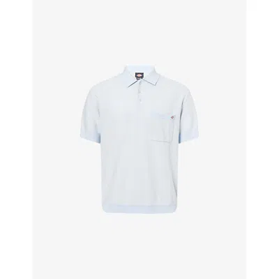 Dickies Mens Whitecap Gray Rocky Short-sleeve Cotton Knitted Polo Shirt