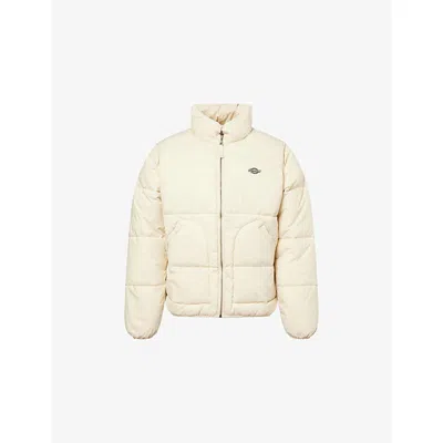 Dickies Mens Wood Ash Summerdale Logo-embroidered Shell-down Puffer Jacket In Gray
