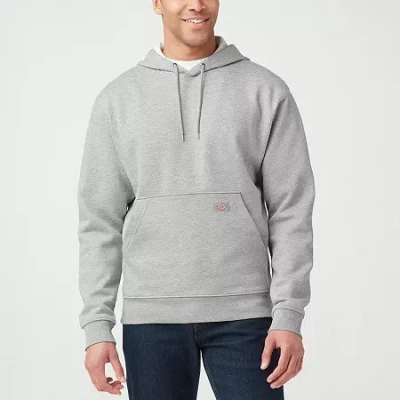 Dickies Midweight Fleece Mens Long Sleeve Fleece Big And Tall Hoodie In Gray