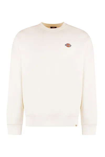 Dickies Millersburg Cotton Crew-neck Sweatshirt In Ecru