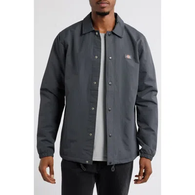 Dickies Oakport Coach Jacket In Charcoal Grey