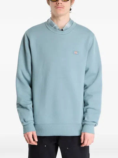 Dickies Oakport Logo-patch Sweatshirt In Blue